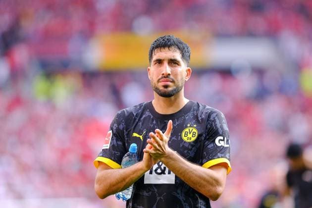 Emre Can Borussia Dortmund, 23 is visibly pleased with the victory, Jubel Freude Froh happy gluecklich zufrieden, SC Freiburg vs Borussia Dortmund, Football, 1 Bundesliga, 04 Spieltag, Saison 2023 2024, 16 09 2023, DFL REGULATES PROHIBIT ANY USE OF PHOTOGRAPHS AS IMAGE SEQUENCES AND OR QUASI VIDEO SC Freiburg vs Borussia Dortmund, Football, 1 Bundesliga, 04 Spieltag, Saison 2023 2024, 16 09 2023 Freiburg Copyright: xEibner-Pressefotox xMichaelxBermx EP_EER