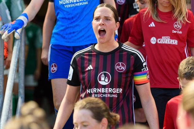 NUremberg, Germany, September16th 2023: Captain Lara Schmidt (27 1. FC Nuremberg) while leaving the players tunnel before the Google Pixel Frauen Bundesliga match between 1. FC Nuremberg and SV Werder Bremen at Max-Morlock-Stadium, Nuremberg, Germany. (Sven Beyrich SPP) Copyright: xSvenxBeyrich SPPx spp-en-SvBe-20230916-D4S_2265