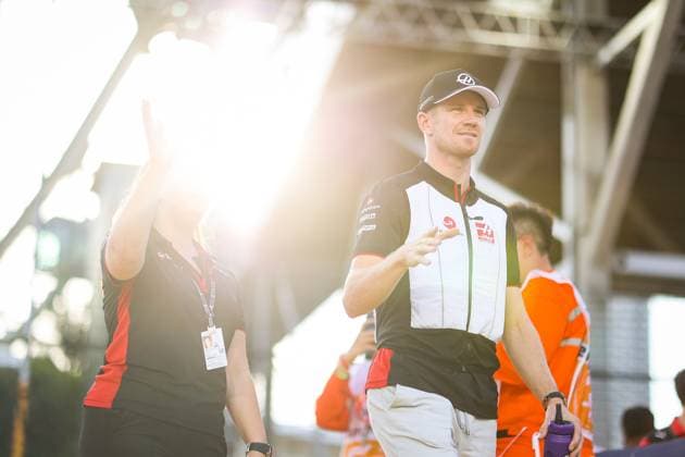 HULKENBERG Nico (ger), Haas F1 Team VF-23 Ferrari, portrait during the 2023 Formula 1 Singapore Airlines Singapore Grand Prix, 15th round of the 2023 Formula One World Championship, WM, Weltmeisterschaft from September 15 to 17, 2023 on the Marina Bay Street Circuit, in Singapore - F1 - SINGAPORE GRAND PRIX 2023 - RACE DPPI Panoramic  00123035_AV6_8196