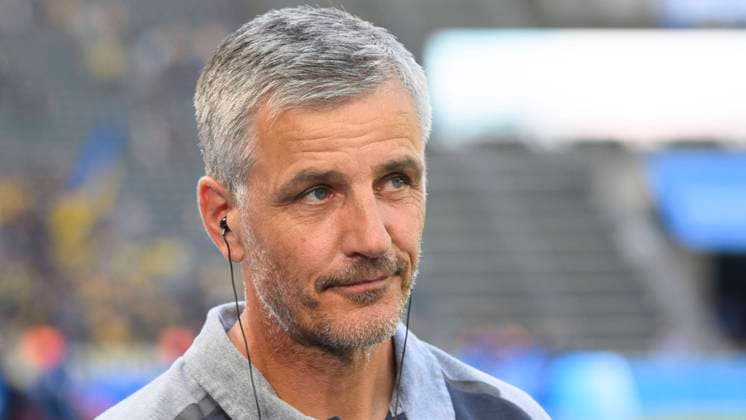 Jens Haertel Eintracht Braunschweig coach , GER, Hertha BSC vs Eintracht Braunschweig, 2 Bundesliga, Matchday 6, Season 2023 2024, 17 09 23, DFL REGULATES PROHIBIT ANY USE OF PHOTOGRAPHS AS IMAGE SEQUENCES AND OR QUASI VIDEO, GER, Berlin, Hertha BSC vs Eintracht Braunschweig, Matchday 6, 2 Bundesliga, Season 2023 2024, 17 09 23, Berlin Copyright: xUwexKoch Eibner-Pressefotox EP_UKH