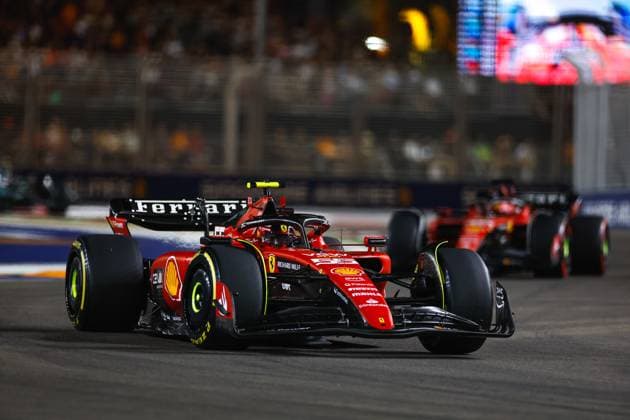 55 Carlos Sainz ESP, Scuderia Ferrari , F1 Grand Prix of Singapore at Marina Bay Street Circuit on September 17, 2023 in Singapore, Singapore Photo by HOCH ZWEI Singapore Singapore