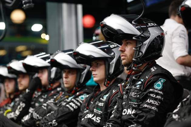 Mercedes AMG Petronas F1 Team, F1 Grand Prix of Singapore at Marina Bay Street Circuit on September 17, 2023 in Singapore, Singapore Photo by HOCH ZWEI Singapore Singapore