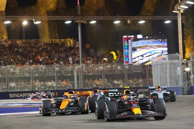 11 Sergio Perez MEX, Oracle Red Bull Racing , F1 Grand Prix of Singapore at Marina Bay Street Circuit on September 17, 2023 in Singapore, Singapore Photo by HOCH ZWEI Singapore Singapore
