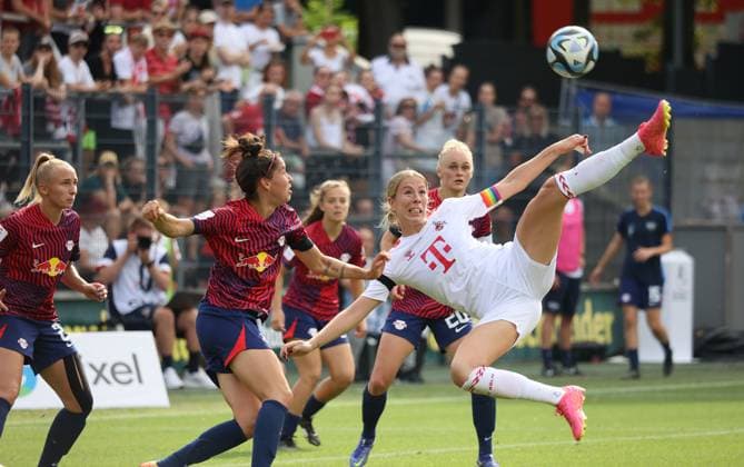 Sharon Beck Cologne, R , 1 FC Cologne RB Leipzig, Google Pixel Frauen Bundesliga, 1 Spieltag, Cologne, Germany, 17 09 2023