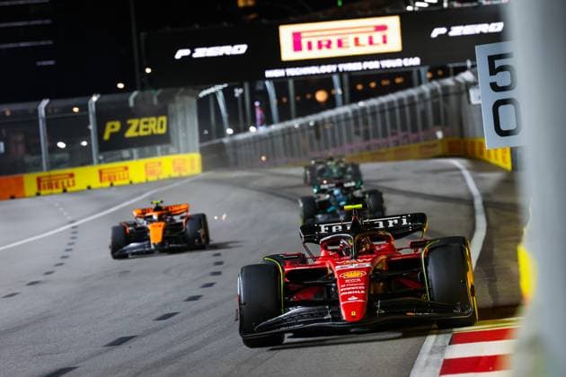 55 Carlos Sainz ESP, Scuderia Ferrari , F1 Grand Prix of Singapore at Marina Bay Street Circuit on September 17, 2023 in Singapore, Singapore Photo by HOCH ZWEI Singapore Singapore