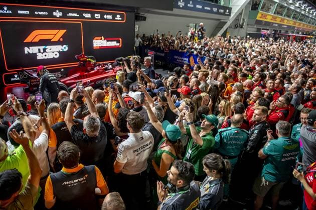 Formel 1, GP Singapur, Das Rennen Singapore - 17-09-2023, Marina Bay Street Circuit, Carlos Sainz at the Formula 1 Singapore Grand Prix 2023 Sunday Formula 1 Singapore Grand Prix 2023 Sunday  x22383506x Copyright: