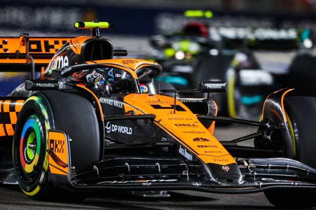 4 Lando Norris GBR, McLaren F1 Team , F1 Grand Prix of Singapore at Marina Bay Street Circuit on September 17, 2023 in Singapore, Singapore Photo by HOCH ZWEI Singapore Singapore