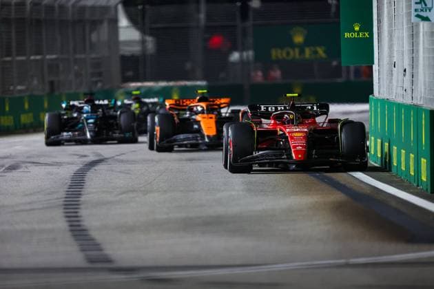 55 Carlos Sainz ESP, Scuderia Ferrari , F1 Grand Prix of Singapore at Marina Bay Street Circuit on September 17, 2023 in Singapore, Singapore Photo by HOCH ZWEI Singapore Singapore