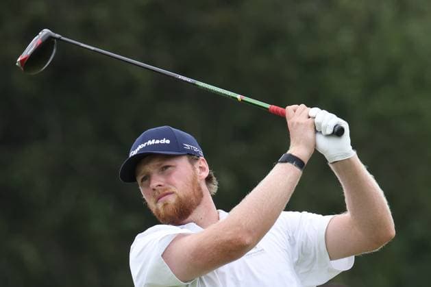 COLLEGE GROVE, TN - SEPTEMBER 17: Pontus Nyholm hits his tee shot on No. 7 during the final round of the Korn Ferry Tour Finals Simmons Bank Open, September 17, 2023 at The Grove in College Grove, Tennessee. (Photo by Matthew Maxey Icon Sportswire) GOLF: SEP 17 Simmons Bank Open EDITORIAL USE ONLY Icon23091705