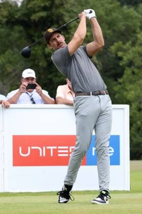 COLLEGE GROVE, TN - SEPTEMBER 17: Jamie Lovemark hits his tee shot on No. 9 during the final round of the Korn Ferry Tour Finals Simmons Bank Open, September 17, 2023 at The Grove in College Grove, Tennessee. (Photo by Matthew Maxey Icon Sportswire) GOLF: SEP 17 Simmons Bank Open EDITORIAL USE ONLY Icon23091716