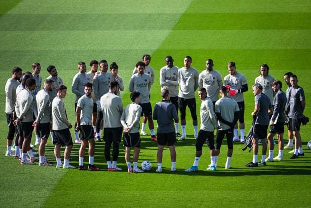 Football, CL, Paris Saint Germain Training