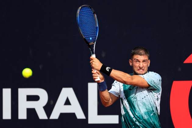 TENNIS - ATP, Tennis Herren Layjet Open BAD WALTERSDORF,AUSTRIA,18.SEP.23 - TENNIS - ATP Challenger Tour, Layjet Open. Image shows Andrea Picchione (ITA).  GEPAxpictures xMarioxBuehner-Weinrauch