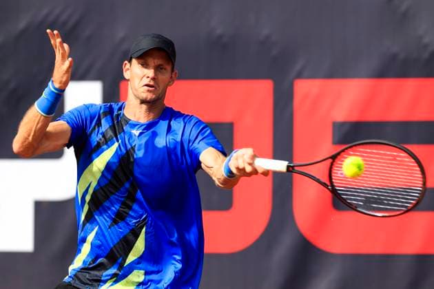 TENNIS - ATP, Tennis Herren Layjet Open BAD WALTERSDORF,AUSTRIA,18.SEP.23 - TENNIS - ATP Challenger Tour, Layjet Open. Image shows Blaz Rola (SLO).  GEPAxpictures xMarioxBuehner-Weinrauch