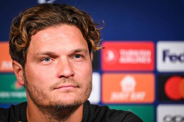 September 18, 2023, Paris, France, France: Edin TERZIC of Borussia Dortmund during a Borussia Dortmund press conference, PK, Pressekonferenz at Parc des Princes Stadium on September 18, 2023 in Paris, France. Paris France - ZUMAm308 20230918_zsp_m308_021 Copyright: xMatthieuxMirvillex