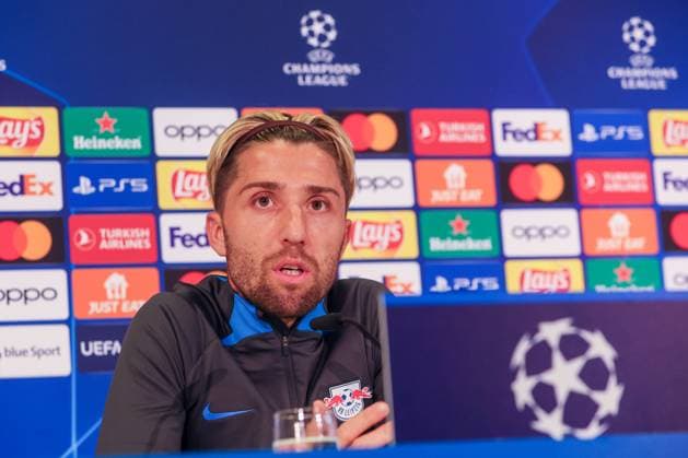 Bern RB Leipzig CL Matchday 1 Bern, 18 09 2023, Wankdorf Stadion, Football , UEFA Champions League, Group G , MD 1, Young Boys Bern vs RB Leipzig , Press conference RB Leipzig , In picture Kevin Kampl , Photo intended for editorial use only , UEFA regulations prohibit any use of photographs as image sequences and or quasi video ,