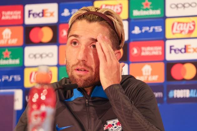 Bern RB Leipzig CL Matchday 1 Bern, 18 09 2023, Wankdorf Stadion, Football , UEFA Champions League, Group G , MD 1, Young Boys Bern vs RB Leipzig , Press conference RB Leipzig , In picture Kevin Kampl , Photo intended for editorial use only , UEFA regulations prohibit any use of photographs as image sequences and or quasi video ,