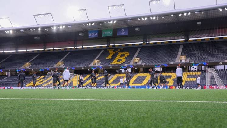 Bern RB Leipzig CL Matchday 1 Bern, 18 09 2023, Wankdorf Stadion, Football , UEFA Champions League, Group G , MD 1, Young Boys Bern vs RB Leipzig , Final training RB Leipzig , In the picture players of RB Leipzig train on a unfamiliar artificial turf , Photo intended for editorial use only , UEFA regulations prohibit any use of photographs as image sequences and or quasi video ,