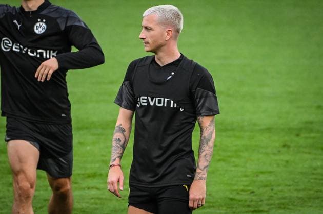 September 18, 2023, Paris, France, France: Marco REUS of Borussia Dortmund during a Borussia Dortmund training session at Parc des Princes Stadium on September 18, 2023 in Paris, France. Paris France - ZUMAm308 20230918_zsp_m308_032 Copyright: xMatthieuxMirvillex