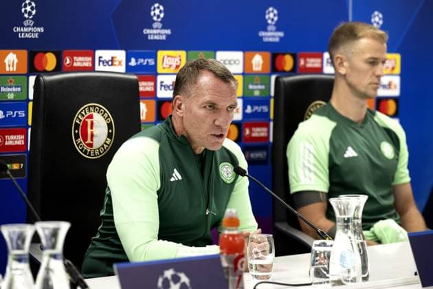 Football, CL, Celtic Glasgow, Press conference