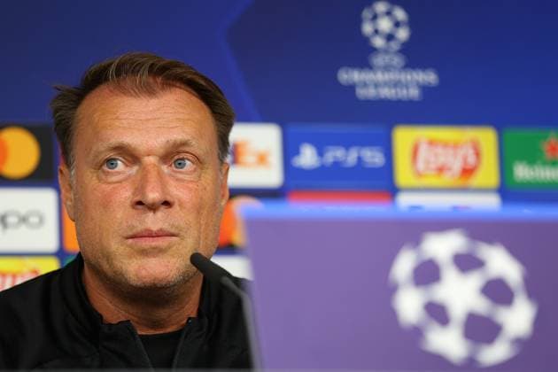 Soccer Men Season 2023 2024 UEFA Champions League 1 Matchday I Press Conference I Shakhtar Donetsk I 18 09 2023 Patrick van Leeuwen Coach, Shakhtar Donetsk in Focus Hamburg Volksparkstadion Hamburg Germany Copyright: xLobecax xHenningxRohlfsx