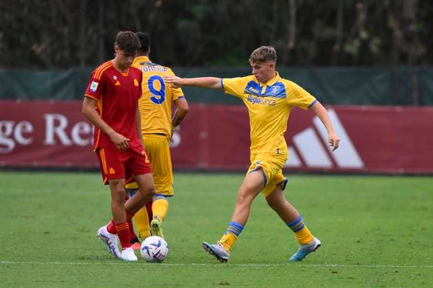 A.S. Roma v Frosinone Calcio - Under 19 Championship Christian Totti of Frosinone Calcio U19 during the 3rd day of Under 19 Championship between A.S. Roma - Frosinone Calcio on September 18, 2023 at the Tre Fontane Stadium in Rome, Italy. Rome Italy Italy  Copyright: xDomenicoxCippitellix originalFilename:cippitelli-asromavs230918_np9z2.jpg