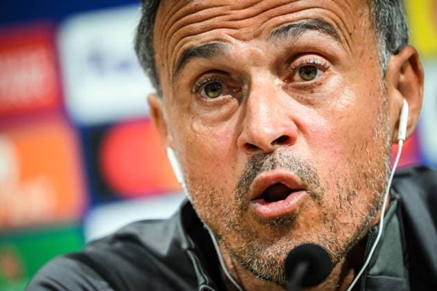 September 18, 2023, Poissy, France, France: Luis ENRIQUE of PSG during a Paris Saint-Germain press conference, PK, Pressekonferenz at Campus PSG on September 18, 2023 in Poissy near Paris, France. Poissy France - ZUMAm308 20230918_zsp_m308_053 Copyright: xMatthieuxMirvillex