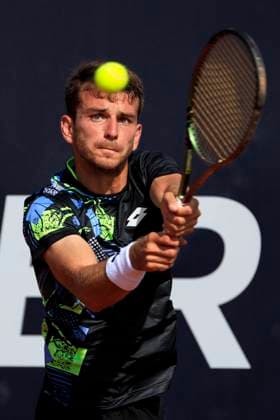 TENNIS - ATP, Tennis Herren Layjet Open BAD WALTERSDORF,AUSTRIA,19.SEP.23 - TENNIS - ATP Challenger Tour, Layjet Open. Image shows Ergi Kirkin (TUR).  GEPAxpictures xMarioxBuehner-Weinrauch
