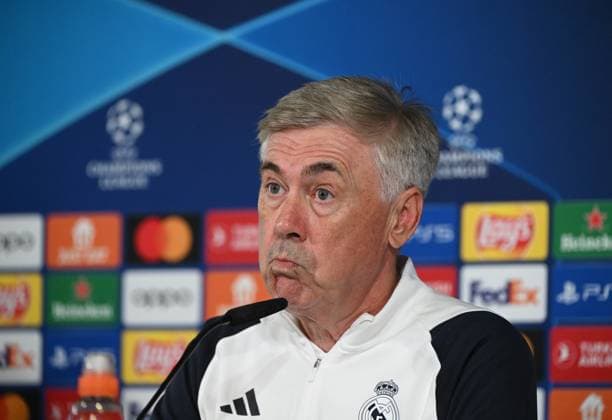 Football, Men, 2023 2024 season, Champions League Group C, Matchday 1 , Real Madrid 1 FC Union Berlin, Real press conference the day before the match in Real Madrid City, coach Carlo Ancelotti Real Madrid , 19 09 2023, Copyright: xMatthiasxKochx