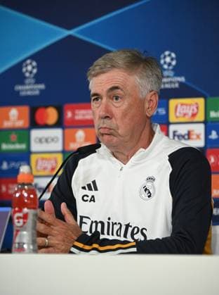 Football, Men, 2023 2024 season, Champions League Group C, Matchday 1 , Real Madrid 1 FC Union Berlin, Real press conference the day before the match in Real Madrid City, coach Carlo Ancelotti Real Madrid , 19 09 2023, Copyright: xMatthiasxKochx