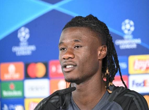 Football, Men, 2023 2024 season, Champions League Group C, Matchday 1 , Real Madrid 1 FC Union Berlin, Real press conference the day before the match in Real Madrid City, Eduardo Camavinga Real Madrid , 19 09 2023, Copyright: xMatthiasxKochx
