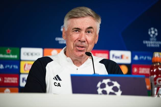 September 19, 2023, Valdebebas, Madrid, Spain: Carlo Ancelotti (Real Madrid) during the press conference, PK, Pressekonferenz the day before the football match of Champions League against Union Berlin at Ciudad Real Madrid on September 19, 2023 in Valdebebas (Madrid), Spain Valdebebas Spain - ZUMAg251 20230919_zsp_g251_020 Copyright: xAlbertoxGardinx