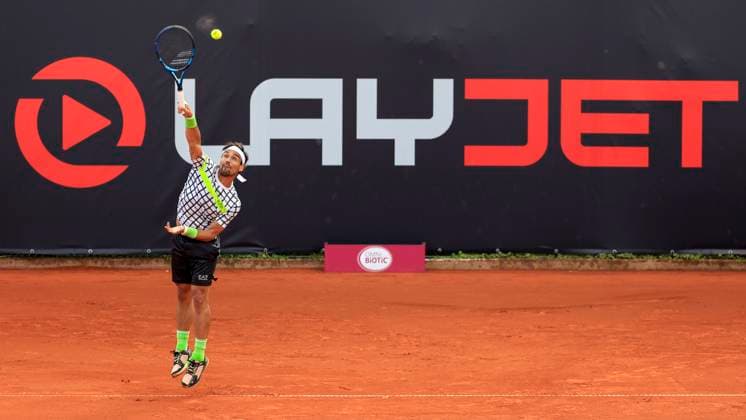 TENNIS - ATP, Tennis Herren Layjet Open BAD WALTERSDORF,AUSTRIA,19.SEP.23 - TENNIS - ATP Challenger Tour, Layjet Open. Image shows Fabio Fognini (ITA).  GEPAxpictures xMarioxBuehner-Weinrauch