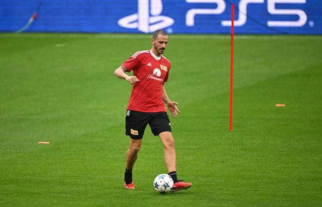 Football, men, season 2023 2024, Champions League Group C, 1 matchday , Real Madrid 1 FC Union Berlin, training Union the day before the match at the Bernabeu stadium, Leonardo Bonucci 1 FC Union Berlin , 19 09 2023, Copyright: xMatthiasxKochx
