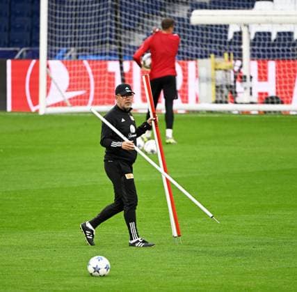 Football, men, season 2023 2024, Champions League Group C, 1 matchday , Real Madrid 1 FC Union Berlin, training Union the day before the match at the Bernabeu stadium, coach Urs Fischer 1 FC Union Berlin , 19 09 2023, Copyright: xMatthiasxKochx