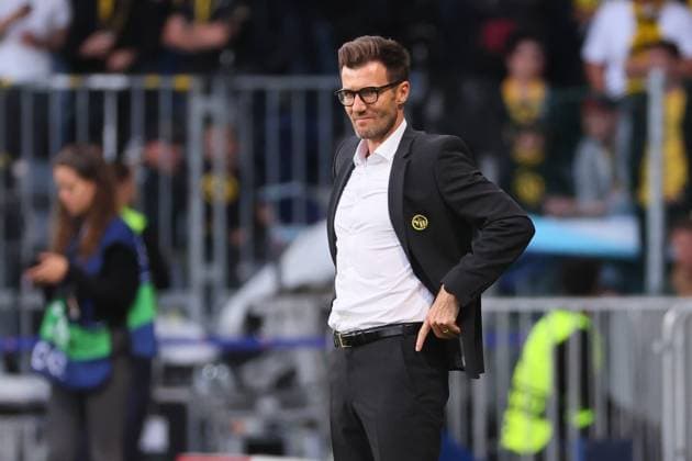 Bern RB Leipzig Champions League Bern, 19 09 2023, Wankdorf Stadium, Football , UEFA Champions League, Group G , Matchday 1, Young Boys Bern vs RB Leipzig , In picture coach Raphael Wicky, Young Boys Bern , Photo intended for editorial use only , UEFA regulations prohibit any use of photographs as image sequences and or quasi video ,