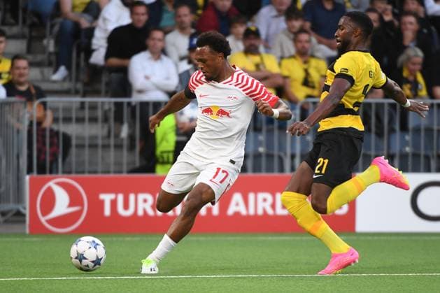19 09 2023, Bern, Wankdorf, UEFA Champions League Young Boys Leipzig, 17 Lois Openda Leipzig vs 21 Ulisses Garcia Young Boys Bern Wankdorf Bern Switzerland Copyright: xJustPictures.ch ManuelxWinterbergerx jp-de-MaWi-19.09.23_MWI_7229