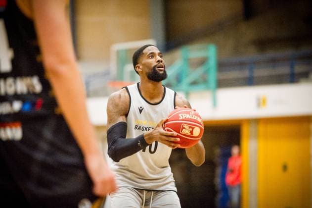 Elijah Childs MHP Riesen Ludwigsburg, 10 , free throw GER, MHP Riesen Ludwigsburg Bozic Estriche Knights Kirchheim, Rundsporthalle Ludwigsburg, basketball, Bundesliga, easycredit, test game, season 2023 2024, 19 09 2023 GER, MHP Riesen Ludwigsburg Bozic Estriche Knights Kirchheim, Rundsporthalle Ludwigsburg, basketball, Bundesliga, easycredit, test game, season 2023 2024, 19 09 2023 Ludwigsburg Copyright: xSandyxDinkelackerx EP_SDR