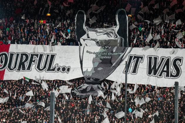 UEFA Champions League: Feyenoord v Celtic iRotterdam - A banner during the 1st leg of the UEFA Champions League between Feyenoord v Celtic at Stadion Feijenoord De Kuip on 19 September 2023 in Rotterdam, The Netherlands. Copyright: xYannickxVerhoevenx