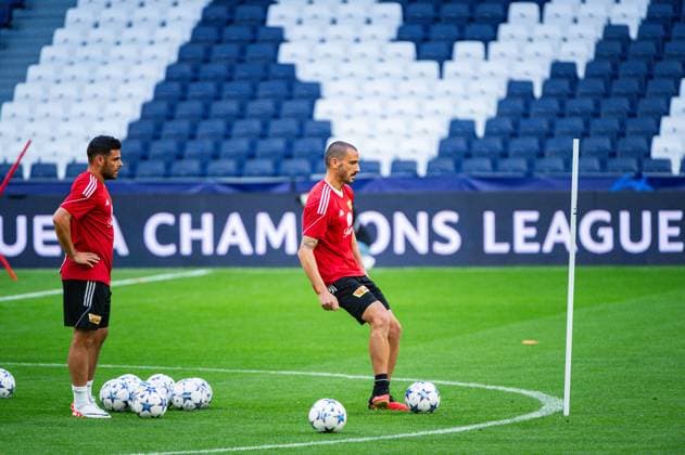 September 19, 2023, Madrid, Madrid, Spain: Leonardo Bonucci during the training session at the Santiago Bernabeu stadium, the day before his Champions League debut with the Union Berlin shirt against Real Madrid on September 19, 2023 in Madrid, Spain Madrid Spain - ZUMAg251 20230919_zsp_g251_041 Copyright: xAlbertoxGardinx
