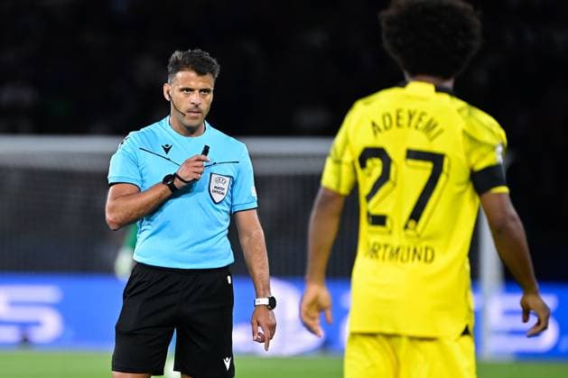 Jesus Gil Manzano ( arbitre ) FOOTBALL : Paris Saint Germain vs Borussia Dortmund - Ligue des Champions - 19 09 2023 FedericoPestellini Panoramic 