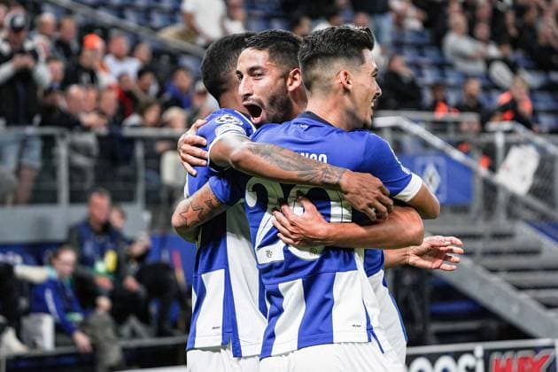 Goal celebration FC Porto after goal to 0 1 Galeno FC Porto, 13 GER, Shakhtar Donetsk vs FC Porto, Football, Champions League, Group H, Matchday 1, Season 2023 2024, 19 09 2023 GER, Shakhtar Donetsk vs FC Porto, Football, Champions League, Group H, Matchday 1, Season 2023 2024, 19 09 2023 Hamburg Copyright: xEibner-Pressefoto MarcelxvonxFehrnx EP_MFN