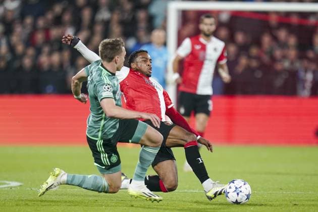 ROTTERDAM, 19Ã09-2023, Stadium Feijenoord De Kuip , Champions League , season 2023 2024, Feyenoord - Celtic , Feyenoord player Quinten Timber Feyenoord - Celtic  x22411283x Copyright:
