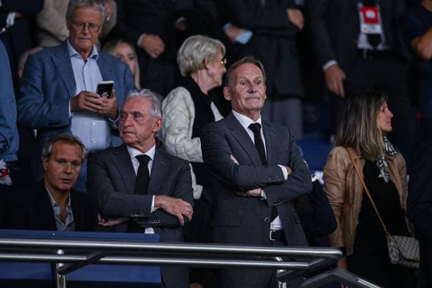 19 09 2023, Football, 2023 2024 season, UCL, UEFA Champions League, group stage, 1 matchday, Paris St Germain Borussia Dortmund, f l President Reinhold Lunow Borussia Dortmund , Paris Parc de Princes France xRHR PHOTO DEx Copyright: TeresaxKröger RHR-FOTOx RHR-FOTO DE