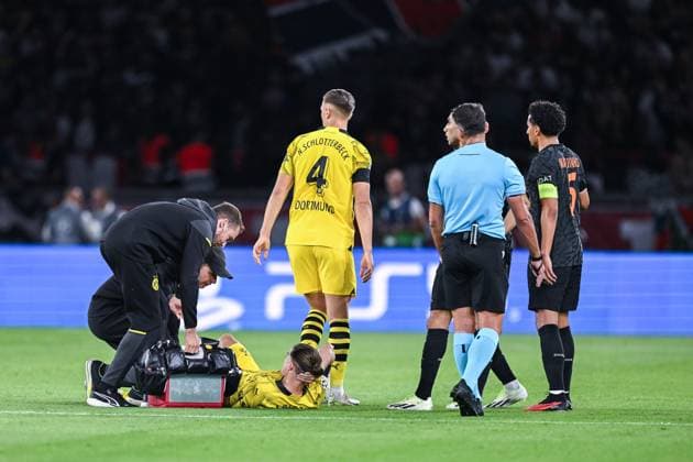 19 09 2023, Football, 2023 2024 season, UCL, UEFA Champions League, Group stage, Matchday 1, Paris St Germain Borussia Dortmund, Marcel Sabitzer Borussia Dortmund , Paris Parc de Princes France xRHR PHOTO ENx Copyright: TeresaxKröger RHR-FOTOx RHR-FOTO DE