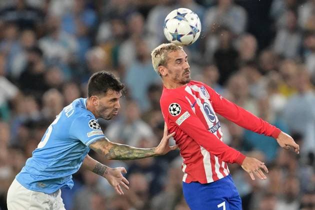 Foto Alfredo Falcone LaPresse 19 Settembre 2023 - Roma, Italia - calcio - Lazio vs Atletico Madrid - Champions League 20223 2024 - Fase a gironi Gruppo E - Stadio Olimpico. Nella foto: Antoine Griezmann (Atletico Madrid) Foto Alfredo Falcone LaPresse SEPTEMBER 19, 2023 Rome, Italy - sport, soccer - Lazio vs Club Atl& xe9;tico de Madrid - Champions League 20223 2024 - Group Stage Group E - Olimpic Stadium. In the pic: Antoine Griezmann (Atletico Madrid)  Copyright: xAlfredoxFalcone LaPressex