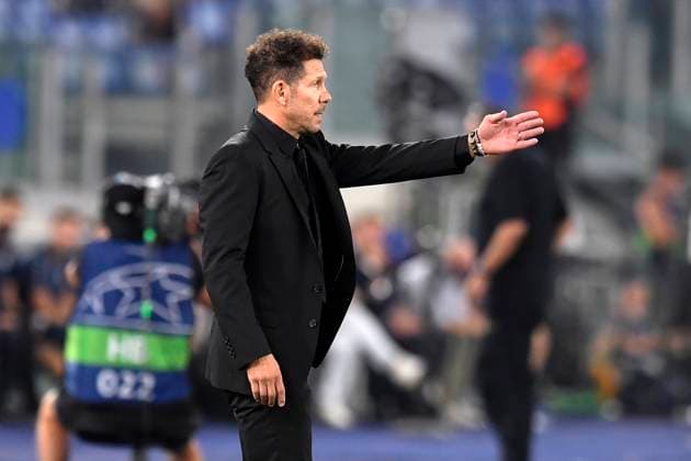 Diego Simeone head coach of Atletico Madrid during the Champions League Group E football match between SS Lazio and Atletico Madrid at Olimpico stadium in Rome (Italy), September 19th, 2023. AntoniettaxBaldassarre