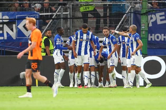 Hamburg, Germany 19 September 2023 Champions League 2023 2024 Shakhtar Donetsk vs FC Porto In picture Porto Cheers, cheers, goal cheers Volksparkstadion Hamburg Copyright: xFotostandx xTaegerx