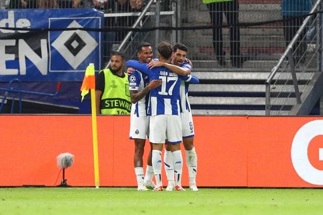Hamburg, Germany 19 September 2023 Champions League 2023 2024 Shakhtar Donetsk vs FC Porto Pictured Mehdi Taremi Porto, 9 Cheers, cheers, cheers for goal Volksparkstadion Hamburg. Copyright: xFotostandx xTaegerx