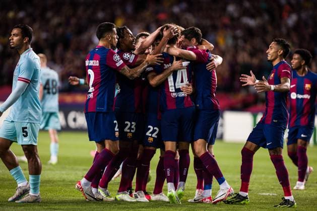 September 19, 2023, Barcelona, Barcelona, Spain: Joao Felix of FC Barcelona, Barca celebrates a goal during the UEFA Champions League Group H match played between FC Barcelona and Royal Antwerp FC at Estadi Olimpic Lluis Companys on September 19, 2023 in Barcelona, Spain. Barcelona Spain - ZUMAa181 20230919_zaa_a181_059 Copyright: xJavierxBorregox
