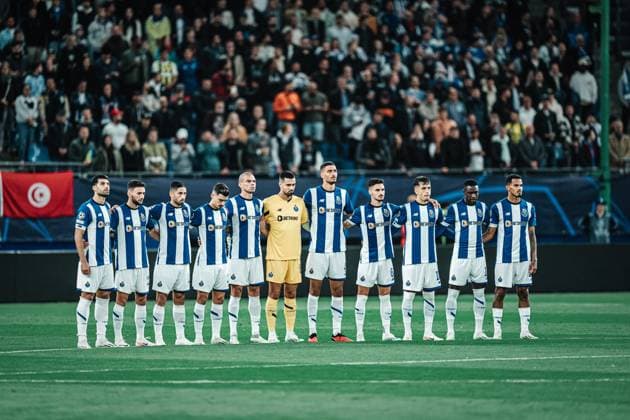 Soccer men season 2023 2024 Champions League Group H 1 matchday Shakhtar Donetsk UKR vs FC Porto PRT 19 09 2023 The team of FC Porto before the match Hamburg Volksparkstadion Hamburg Germany